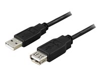 Deltaco USB-förlängning 50cm, typ A hane - A hona